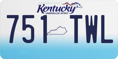 KY license plate 751TWL