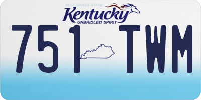 KY license plate 751TWM