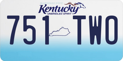 KY license plate 751TWO