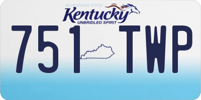 KY license plate 751TWP