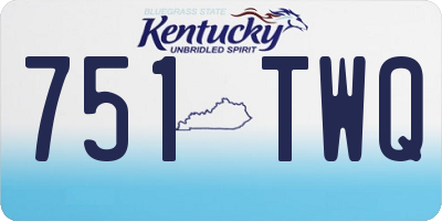 KY license plate 751TWQ