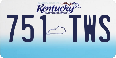 KY license plate 751TWS