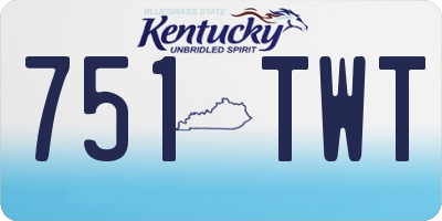 KY license plate 751TWT