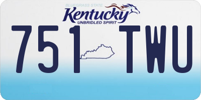 KY license plate 751TWU