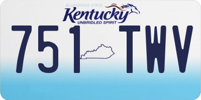 KY license plate 751TWV