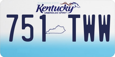 KY license plate 751TWW