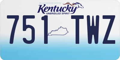 KY license plate 751TWZ