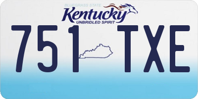 KY license plate 751TXE