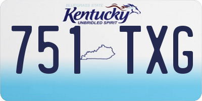 KY license plate 751TXG