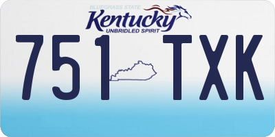 KY license plate 751TXK