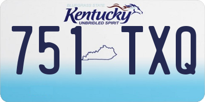 KY license plate 751TXQ