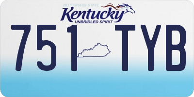 KY license plate 751TYB