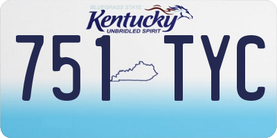 KY license plate 751TYC