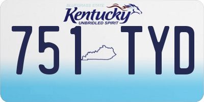 KY license plate 751TYD