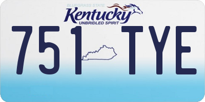 KY license plate 751TYE