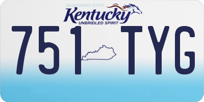 KY license plate 751TYG