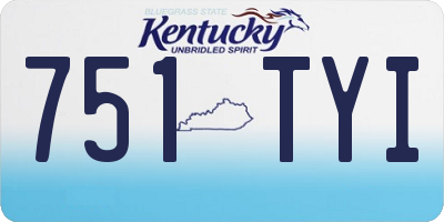 KY license plate 751TYI
