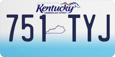 KY license plate 751TYJ