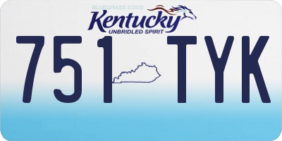 KY license plate 751TYK