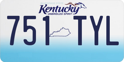 KY license plate 751TYL