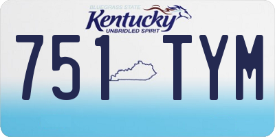 KY license plate 751TYM