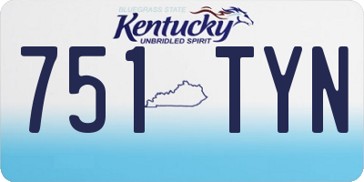 KY license plate 751TYN