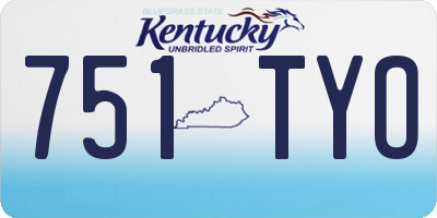 KY license plate 751TYO