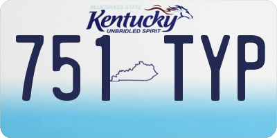 KY license plate 751TYP