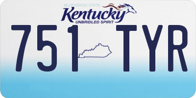 KY license plate 751TYR