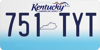 KY license plate 751TYT