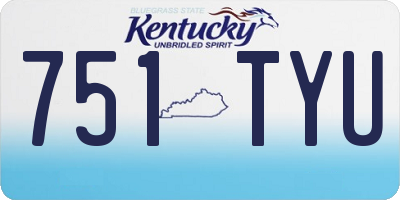 KY license plate 751TYU
