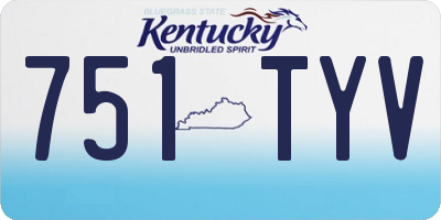 KY license plate 751TYV