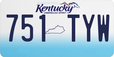 KY license plate 751TYW