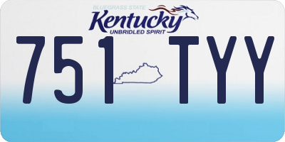 KY license plate 751TYY