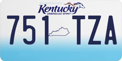 KY license plate 751TZA