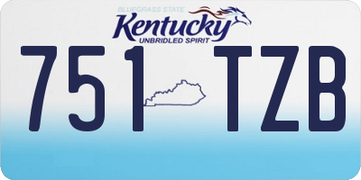 KY license plate 751TZB