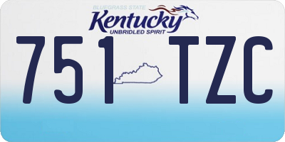 KY license plate 751TZC