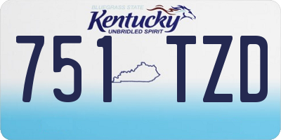 KY license plate 751TZD