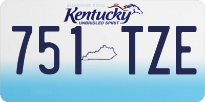 KY license plate 751TZE