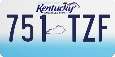 KY license plate 751TZF