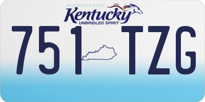 KY license plate 751TZG