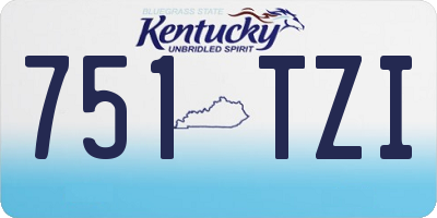 KY license plate 751TZI
