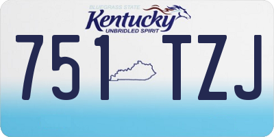 KY license plate 751TZJ