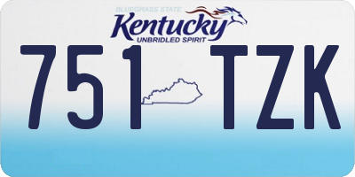 KY license plate 751TZK