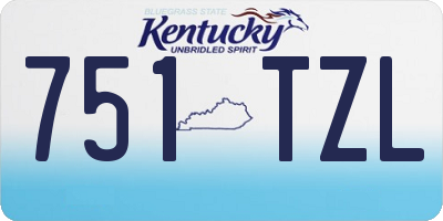 KY license plate 751TZL