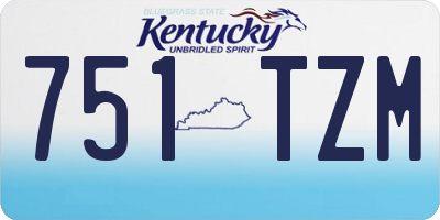 KY license plate 751TZM
