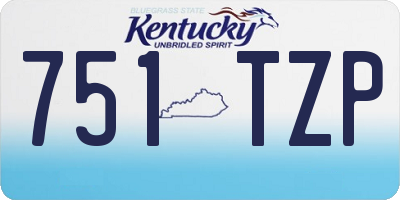KY license plate 751TZP