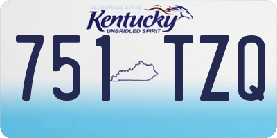 KY license plate 751TZQ