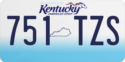 KY license plate 751TZS