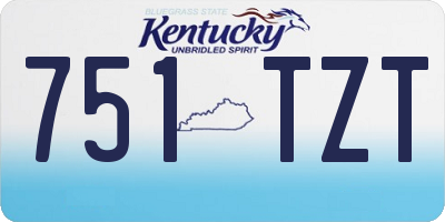 KY license plate 751TZT